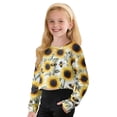 thumbnail image 5 of Xoenoiee Sunflower Bee Print Shirts for Girls Long Sleeve Tees Top Soft Crewneck Cropped Pullover Tshirt Fall Sweatshirt, 11-12 Years, 5 of 7