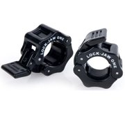 Lock-Jaw 1 Inch Barbell Collar Pair (Black)
