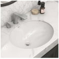 thumbnail image 4 of Ruvati USA RVB0616 15 x 12 in. Oval Porcelain Ceramic with Overflow Undermount Bathroom Vanity Sink, White, 4 of 7