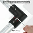 thumbnail image 4 of Conector de Varilla de Cortina de Esquina Uxcell, 2 Pcs Conector de Varilla de Cortina de 90° para Varilla de 3/4", Negro, 4 of 5