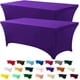 thumbnail image 1 of Mantel Utopia Kitchen rectangular de spandex de 6 pies, color morado, paquete de 2, 1 of 9