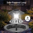 thumbnail image 4 of Best Choice Products Solar Outdoor Bird Bath Pedestal Fountain Garden Decoration w/ Fillable Planter Base - Stone, 4 of 8