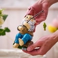 thumbnail image 4 of TERESA'S COLLECTIONS 8" Resin Garden Gnome with Fishing Pole Statue, Outdoor Patio Lawn Decor, Garden Gift, 4 of 6