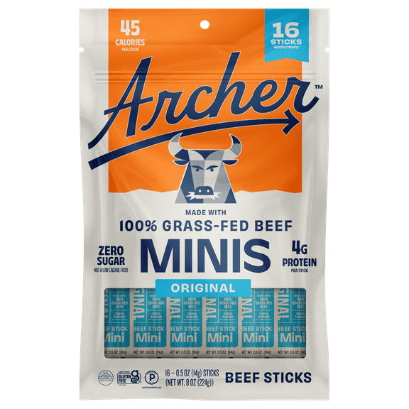 Archer Original Beef Mini Sticks 0.5oz 16 Count Bag