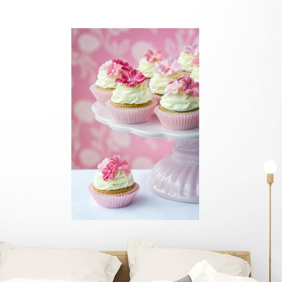 Cupcakes Wall Mural by Wallmonkeys Peel and Stick Graphic (36 in H x 24 in W) WM192458
