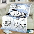 thumbnail image 2 of Sanrio Cartoon Cute Pochacco Blanket Soft and Comfortable Nap To Sleep Blanket Girl Gift, 2 of 10