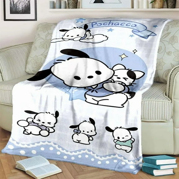 Sanrio Cartoon Cute Pochacco Blanket Soft and Comfortable Nap To Sleep Blanket Girl Gift