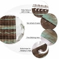 thumbnail image 3 of Brown Teal Wooden Bathroom Shower Curtains with 12 Hooks Polyester Waterproof Shower Curtain for Stalls and Bathtubs Vintage Farmhouse Retro Art Decorative Bathroom Privacy Curtain 36x78 Inches, 3 of 9
