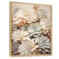 thumbnail image 2 of Designart "Beige Geraniums In Minimalism" Geraniums Floater Framed Canvas Art Print, 2 of 5