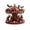 A, variant on Halloween Carousel Ornament, 20cm 2D Acrylic Figurine With Conical Striped Roof, Skeleton Clock Faces, Hanging Jack-O'-Lanterns, Black Cats, Bats And Ghost For Home Desk Shelf Tabletop Display