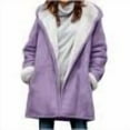 thumbnail image 6 of FNFYFH Women's Hooded Fleece Lined Parka Zip Up Thick Fleece Jacket Faux Fur Fleece Winter Coats Sherpa Jacket with Pockets, 6 of 7