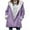 Purple, variant on aohooy Parka Winter Jackets for Women Hoodies Fleece Jackets Soft Fuzzy Long Outwear Sherpa Jacket Horn Button Overcoats Khaki,XXL