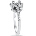 thumbnail image 4 of Pompeii 1/2ct SI Pave Halo Diamond Engagement Ring Setting 14K White Gold (G/H,SI), 4 of 4