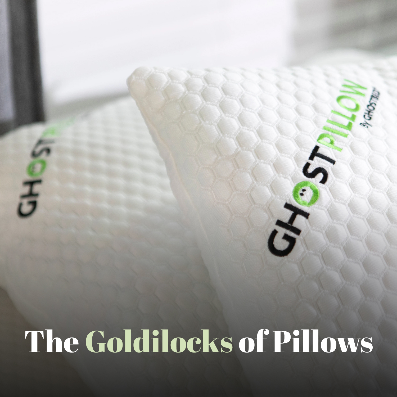 GhostBed Shredded Memory Foam Pillow – Customizable Fill with Cool Gel Memory Foam, Standard Size: 2-Pack