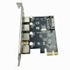 thumbnail image 5 of 2X Tarjeta de Expansión PCI-e USB 3.0 de 4 Puertos Adaptador de Concentrador PCI Express PCIe USB 3.0 Extensor de Controlador Vertical de 5 Gbps con Alimentación, 5 of 7