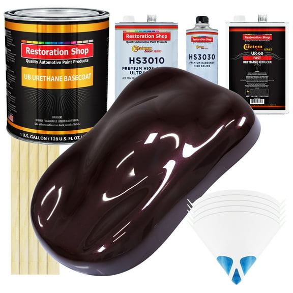 Black Cherry Pearl Gallon URETHANE BASECOAT CLEARCOAT Car Paint FAST Kit