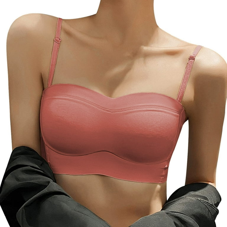 Strapless Bras for Women Low Wire Less Convertible Spaghetti Strap