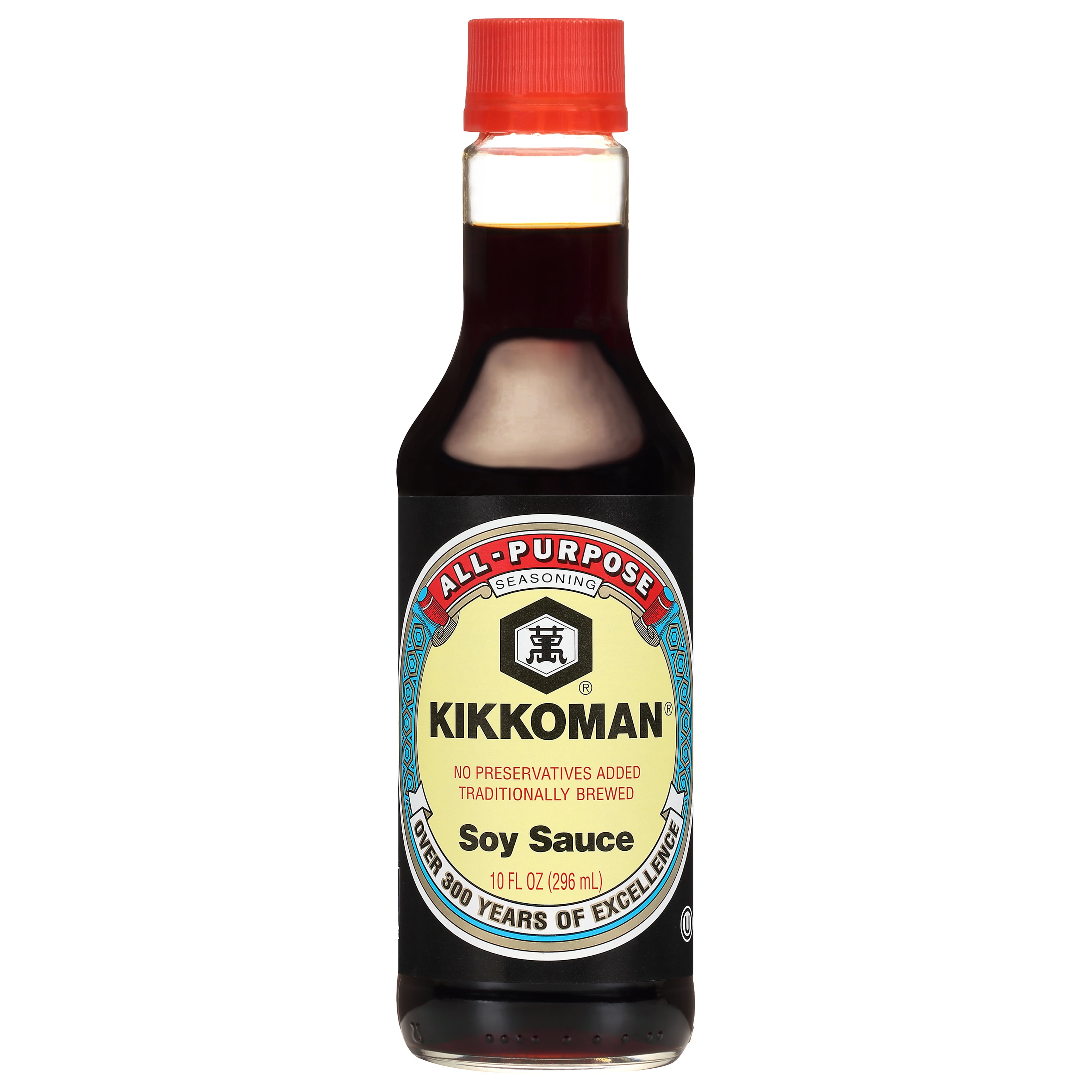 (4 pack) Kikkoman Soy Sauce, 10 oz Bottle