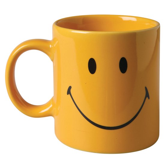 Yellow Smiley Face Ceramic Coffee Mug - Walmart.com