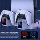 thumbnail image 4 of Estación de refrigeración con controlador de carga para PS5 y Slim, soporte RGB vertical, base para accesorios de juego con soporte para auriculares y 14 ranuras para juegos, 4 of 7