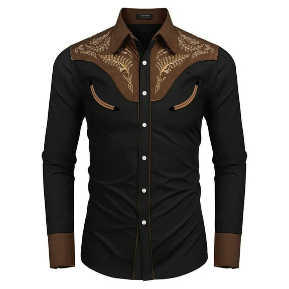 Shirts for Men Denim Casual Long Sleeve Button Cotton T Shirts for Men