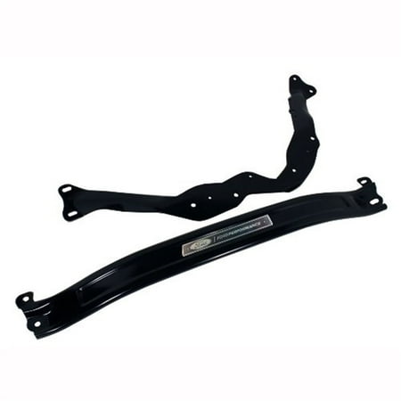 Ford 4 Tower Ford Racing M-20201-MA Strut Tower Brace; Front Strut Tower Brace; Incl. Cowl Brace; Mounting Hardware; Black Powdercoat; Stainless Steel Ford Performance Emblem Stamped On; ()