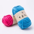 thumbnail image 3 of 100g/ball Thick Cloth Fabric Strip Yarn 100% Polyester Craft for Hand Knitting Crochet DIY Cushion Blanket Cloth Strip FC143 (Z), 3 of 7