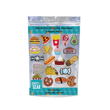 Pen + Gear Treats Pack Multicolor Self-Adhesive Patches