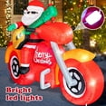 thumbnail image 3 of 7.0 FT Christmas Inflatable Santa Claus with Motorcycle, Blow up Santa Yard Decoraations, Unique Lighted Xmas Decorations for Indoor Outdoor Yard Garden Lawn Holiday Party Decor, 3 of 6