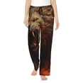 thumbnail image 2 of Lsque Cool Flame Lion A Print Women's Pajama Pants, Lounge Pant - Comfortable Home Wear,Elastic Waistband, Stylish Design-Medium, 2 of 9