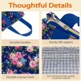 thumbnail image 4 of Pioneer Flower Floral Print Pattern Insulated Lunch Bag for Women & Adults,Large Portable Soft Cooler Lunch Bag,Thermal Food Storage Tote with Pearl Cotton,8.66L,8.75x5.75x9.5 Inch, 4 of 6
