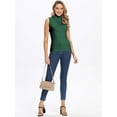 thumbnail image 6 of MANIFIQUE Women Sleeveless Mock Turtleneck Tank Tops Slim Fit Stretchy Layer Tee Shirts, 6 of 7