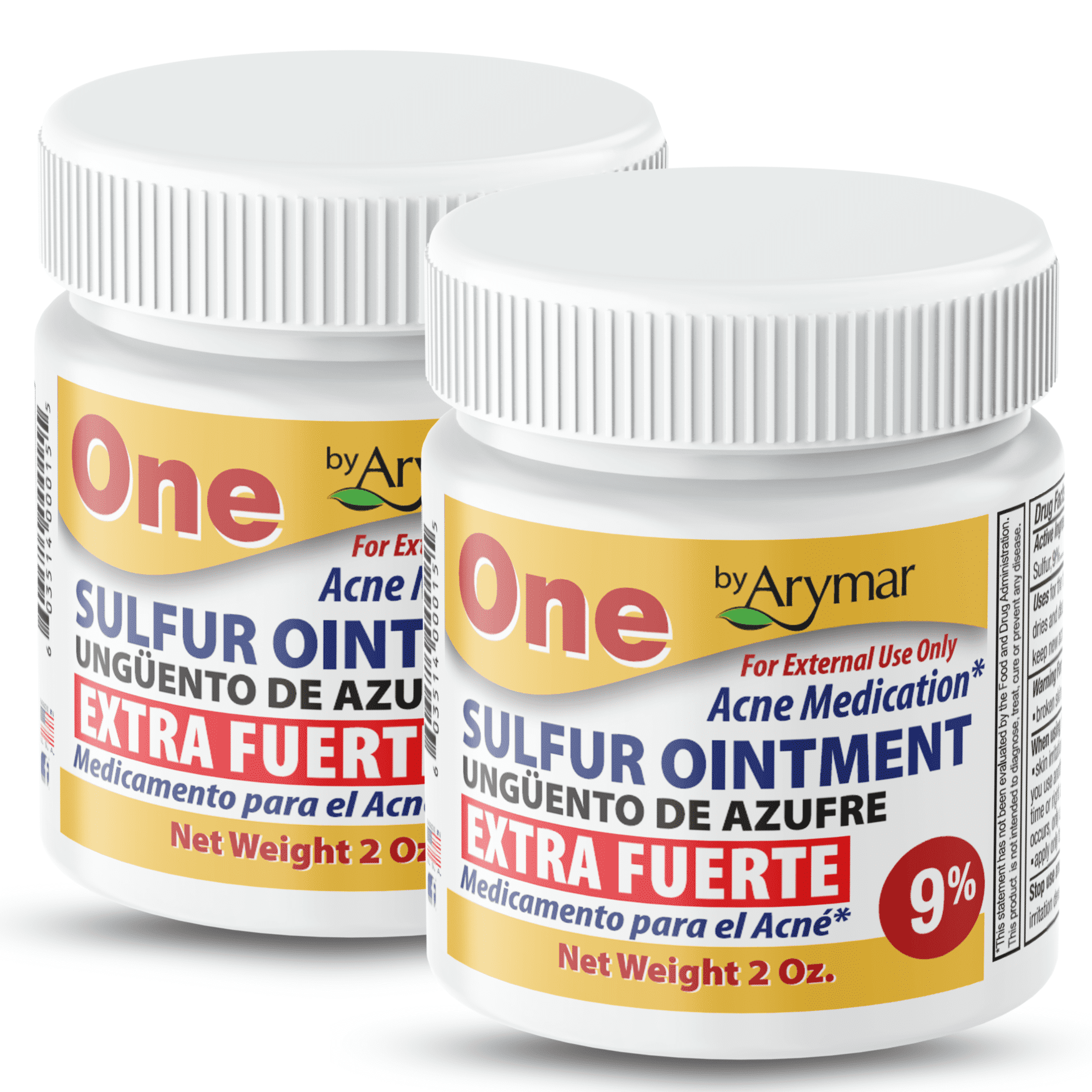 Arymar Sulfur Ointment 9% , Topical Skin Care -2 oz (2-Pack)