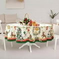 thumbnail image 5 of Oval Christmas Tablecloth 60 x 102In,Christmas Tree Elk Holiday Decoration Table Cloth,Polyester Waterproof and Wrinkle-Resistant Durable Christmas Tablecloth for Kitchen,Winter and Home Decor, 5 of 5