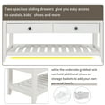 thumbnail image 4 of M optimized Wooden Shoe Rack Bench, Multipurpose Shoe Bench with Cushion Seating, Bottom Shelf and 2 Storage Drawers for Hallway Entryway Living Room Bedroom, 4 of 9