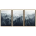 thumbnail image 2 of SHENIFY Blue Fog Pine Tree Forest Canvas Wall Art Large Artwork Prints Decor - 24x36in Natural Framed, 2 of 5