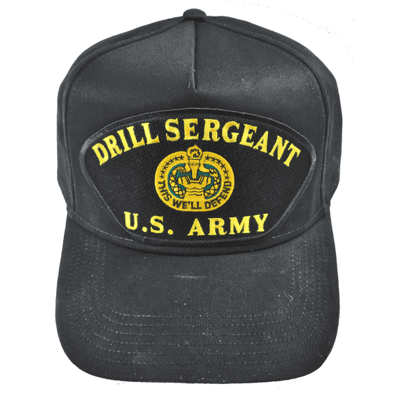 US Army Drill Sergeant HAT. This We'll Defend. Black. Veteran Family-Owned Business
