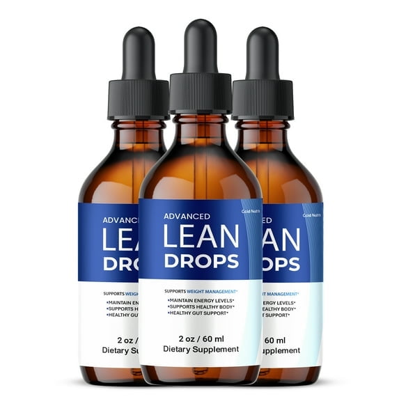 (3 Pack) Lean Drops Liquid Supplement, LeanDrops Max Strength Supplement, All Natural Formula, 60 ML per Bottle