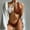 Coffee, variant on Bikini Set For Women Solid V Neck Knot Front Push Up High Leg Thong Two Piece Swimsuit Swimsuit Top Small Long Board Shorts Women's Bikini with Shorts Sunflower Bathing Suit Swimsuit Top 1x Women