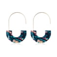 thumbnail image 1 of Pendientes colgantes multicolor liso semicírculo acrílico mujer pendiente regalo de aniversario elegante gancho para la oreja boda playa blanco Ropa, zapatos y accesorios Miscelánea Color azul Qarigey AP010380-06, 1 of 6