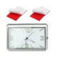 thumbnail image 4 of Reloj adhesivo para salpicadero de coche, accesorios elegantes de acero inoxidable Plata horizontal, 4 of 9