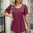 thumbnail image 6 of Summer Tops With Short Sleeves for Women Over 50 Grey Shirts for Women Dressy Casual Plus Basic Fitted Cropped Tees Clearance Deals, 6 of 7