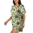 thumbnail image 2 of Naloa Bees and Flower Women's Short-Sleeved Pajama Set, Loungewear, Summer pajamas, Breathable Cozy - 4X-Large, 2 of 9