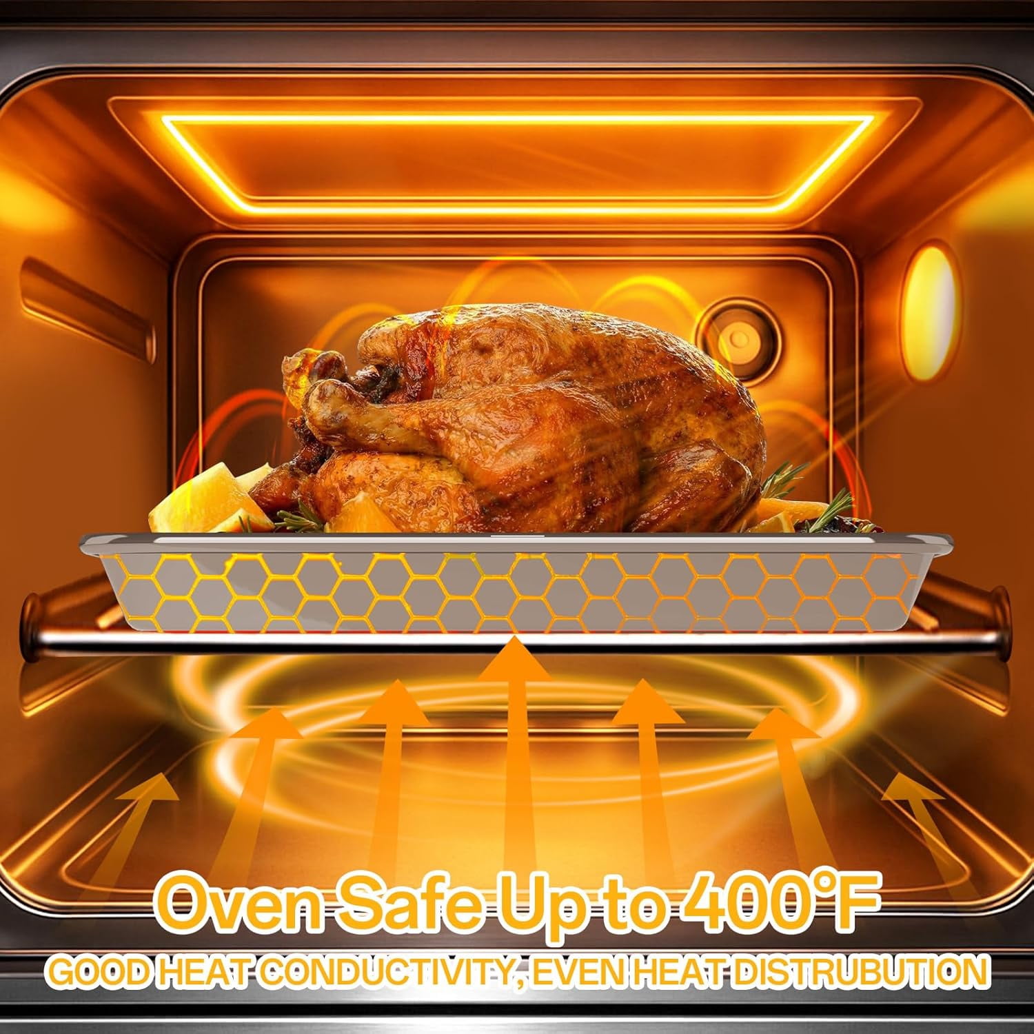 Stainless Steel Baking Sheet Pan Set, 3 Pack Cookie Sheets for Baking, Heavy Duty Stainless Steel Cookware Set, Oven Cookie Tray for Roasting, 9/12/16 Inch