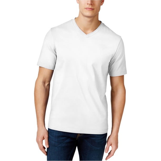 Club Room - Camiseta básica para hombre, color blanco, extragrande