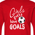 thumbnail image 4 of Inktastic Girls Gotta Have Goals Soccer Long Sleeve Youth T-Shirt, 4 of 5