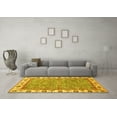 thumbnail image 3 of Ahgly Company Machine Washable Indoor Square Oriental Yellow Traditional Area Rugs, 7' Square, 3 of 4