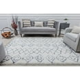 thumbnail image 3 of Mason Brooks Cirrus EN40C Gentle Blue Tribal Moroccan Ivory Area Rug, 8'0"X10'0", 3 of 4