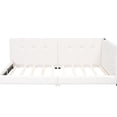 thumbnail image 6 of Beige Upholstered Queen Platform Bed With - Long-lasting Construction & Elegant Linen Charging Ports, Fabric, 6 of 7