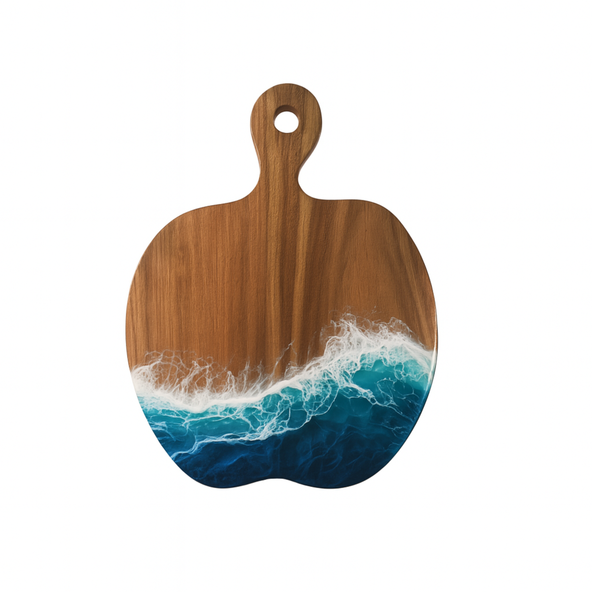 6pc Bulk 10.5" Apple Shaped Plain Acacia Serving Tray, Charcuterie, Cutting Boards for Customized Engraving, Display, Home Decoration